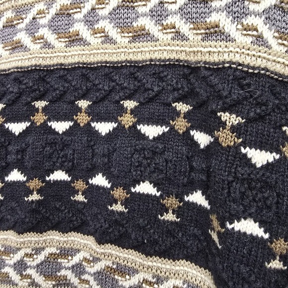 Geoffrey Beene Mens Cotton 3D Knit Sweater Size XL Grunge Retro Academia - Picture 4 of 12